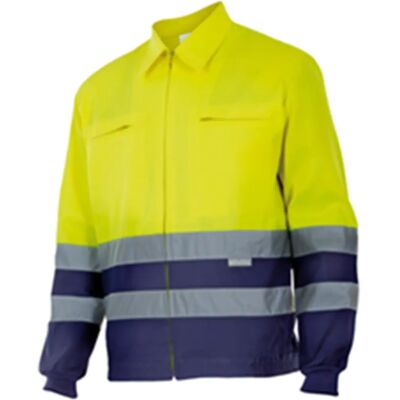 Giacca bicolore ad alta visibilità Velilla - Strisce riflettenti - Chiusura con zip Giacca bicolore ad alta visibilità Velilla - Strisce riflettenti - Chiusura con zip