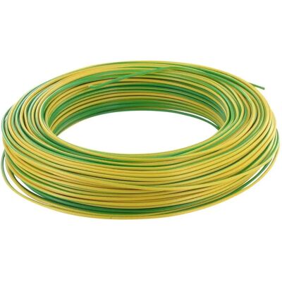 Electraline Modèle 1010102BC - Câble Jaune 100M H07V-U Electraline Modèle 1010102BC - Câble Jaune 100M H07V-U