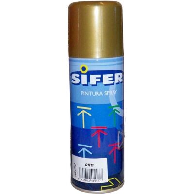 Spray colorato Sifer - Smalto acrilico brillante - 200ml oro Spray colorato Sifer - Smalto acrilico brillante - 200ml oro