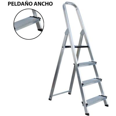 Fplus - Escalera de aluminio 7 peldaños - Ligera y estable Fplus - Escalera de aluminio 7 peldaños - Ligera y estable