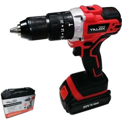 Talox 20V 2Ah Taladro Inalámbrico - Herramienta Profesional con Accesorios Talox 20V 2Ah Taladro Inalámbrico - Herramienta Profesional con Accesorios
