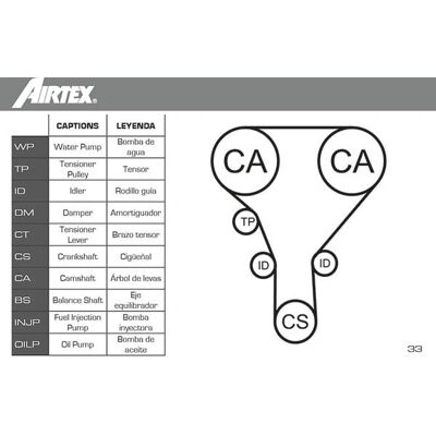 AIRTEX Bomba de água & Kit de correia de distribuição - Escort Classic, Escort 5 Cabrio, Escort 6, Fiesta 3 AIRTEX Bomba de água & Kit de correia de distribuição - Escort Classic, Escort 5 Cabrio, Escort 6, Fiesta 3