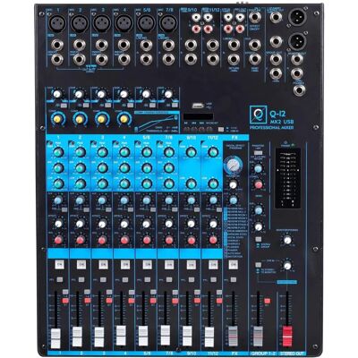 Mixer OQAN Q12 MK2 - 12 Canais, USB, Bluetooth - Mixer de Áudio Mixer OQAN Q12 MK2 - 12 Canais, USB, Bluetooth - Mixer de Áudio