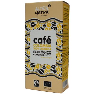 Café molido Arabica Colombia ecológico comercio justo - 250g Café molido Arabica Colombia ecológico comercio justo - 250g