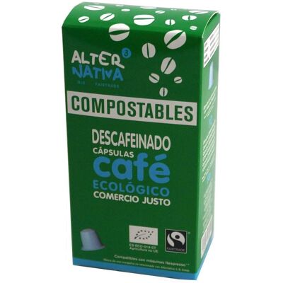Café Bio Descafeinado AlterNativa3 - 10 cápsulas de 5.5g Café Bio Descafeinado AlterNativa3 - 10 cápsulas de 5.5g