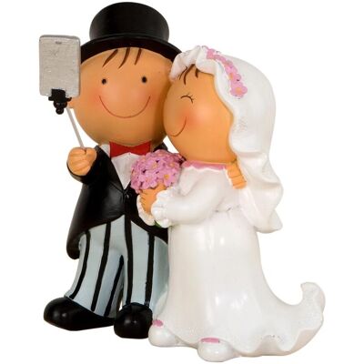 Mopec - Y676 - Décoration Gâteau - Blanc/Noir - Mariage Mopec - Y676 - Décoration Gâteau - Blanc/Noir - Mariage