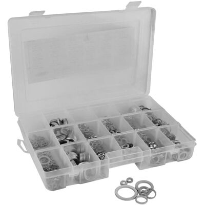 JBM 52031 Arandelas de Aluminio - 900 Piezas - Juego de Arandelas JBM 52031 Arandelas de Aluminio - 900 Piezas - Juego de Arandelas