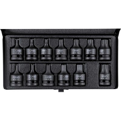 Juego de 13 puntas de impacto Hex y Torx JBM - 1/2" Juego de 13 puntas de impacto Hex y Torx JBM - 1/2"