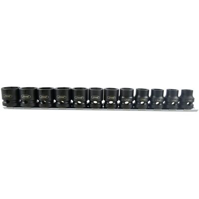 Set di 12 bussole a impatto JBM 53060 - Profilo basso Set di 12 bussole a impatto JBM 53060 - Profilo basso