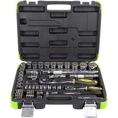 JBM 53074 Jeu de douilles - 74 pièces avec outils métriques - Publicité JBM 53074 Jeu de douilles - 74 pièces avec outils métriques - Publicité