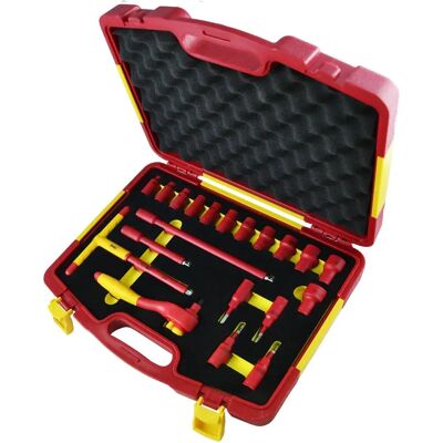 JBM 53154 Kit di Attrezzi Isolati 20 Pezzi 3/8" JBM 53154 Kit di Attrezzi Isolati 20 Pezzi 3/8"