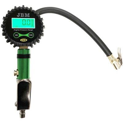 JBM Manometro digitale per pneumatici - Pressione 0-200 PSI JBM Manometro digitale per pneumatici - Pressione 0-200 PSI