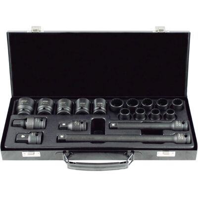 Set di Bussole di Impatto JBM - 19 Pezzi, 1/2", Misure 10-27mm Set di Bussole di Impatto JBM - 19 Pezzi, 1/2", Misure 10-27mm