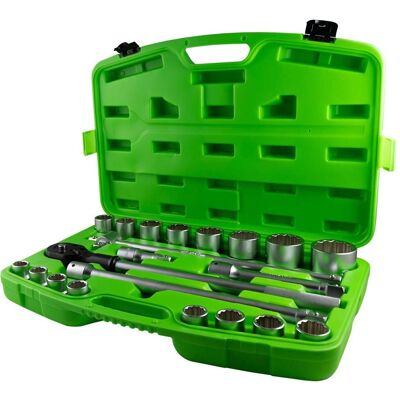 Set di bussole a impatto JBM - 21 pezzi, Metrico, 3/4" Set di bussole a impatto JBM - 21 pezzi, Metrico, 3/4"