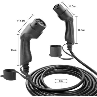 JBM 22kW 32A Ladekabel für Elektroauto - Type 2 zu Type 2 - Plateado JBM 22kW 32A Ladekabel für Elektroauto - Type 2 zu Type 2 - Plateado