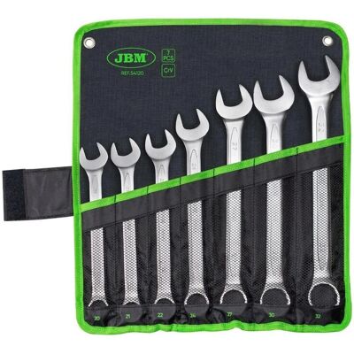JBM Juego de 7 llaves combinadas 20-32 mm con estuche JBM Juego de 7 llaves combinadas 20-32 mm con estuche