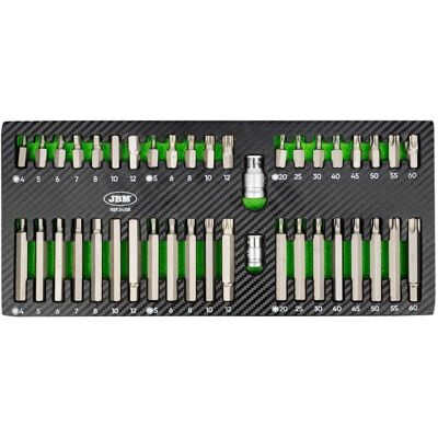 JBM 42-teiliger Sechskant, 12-Kant & Torx Schraubensatz JBM 42-teiliger Sechskant, 12-Kant & Torx Schraubensatz