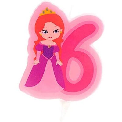 Brand Model Prinses Nummer 6 Verjaardagskaars - Verjaardagskaars Brand Model Prinses Nummer 6 Verjaardagskaars - Verjaardagskaars