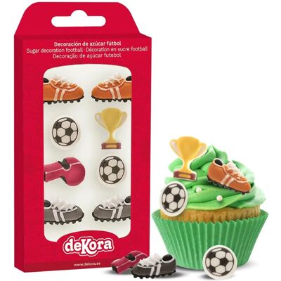 JADEO Mini Fußball Zuckerfiguren - Set mit 8 Dekorationen JADEO Mini Fußball Zuckerfiguren - Set mit 8 Dekorationen
