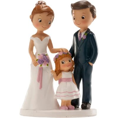 Figura di coppia e bambina - 16cm Figura di coppia e bambina - 16cm