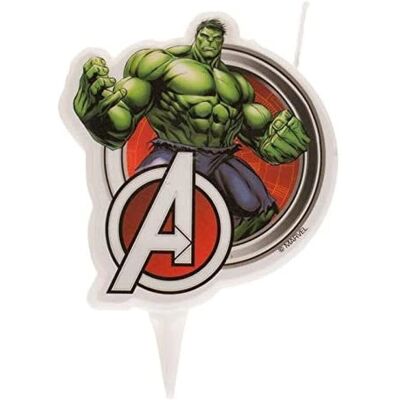 Bougie d'anniversaire Hulk 2D - 7,5cm Bougie d'anniversaire Hulk 2D - 7,5cm