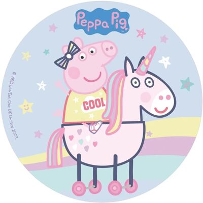 Disque comestible Peppa Pig 20cm - Décoration gâteau - Publicité Disque comestible Peppa Pig 20cm - Décoration gâteau - Publicité