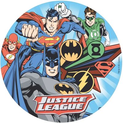 Dekra Justice League Disco de Bolo Comestível - Disco de Bolo Comestível Dekra Justice League Disco de Bolo Comestível - Disco de Bolo Comestível