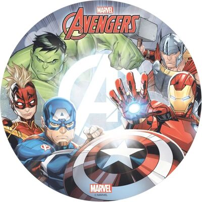 Disque à Gâteau Sans Levure Avengers 20cm - Décoration de Gâteau - Publicité Disque à Gâteau Sans Levure Avengers 20cm - Décoration de Gâteau - Publicité