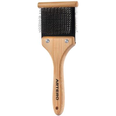 Spazzola per Toelettatura Cane Artero - Doppia Faccia, Manico in Bambù Ergonomico Spazzola per Toelettatura Cane Artero - Doppia Faccia, Manico in Bambù Ergonomico