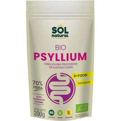 Suplemento alimentar SOLNATURAL Psyllium Bio - Pó 200G Suplemento alimentar SOLNATURAL Psyllium Bio - Pó 200G