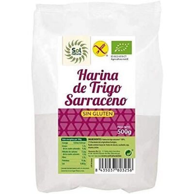 Farinha de trigo sarraceno bio Sol Natural - Sem glúten, Alta fibra Farinha de trigo sarraceno bio Sol Natural - Sem glúten, Alta fibra