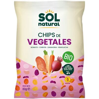 Chips de Vegetales Ecológicos - Aceite de Oliva - 80g Pack Chips de Vegetales Ecológicos - Aceite de Oliva - 80g Pack
