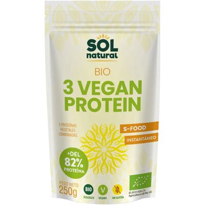 Mezcla de Proteínas Veganas Sol Natural - Superalimentos Bio - 250 g Mezcla de Proteínas Veganas Sol Natural - Superalimentos Bio - 250 g