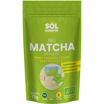 Sol Natural Matcha em pó bio 70 g - Superalimento Sol Natural Matcha em pó bio 70 g - Superalimento