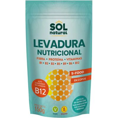 Levedura nutricional com vitamina B12 - Sol Natural - 150 g Levedura nutricional com vitamina B12 - Sol Natural - 150 g