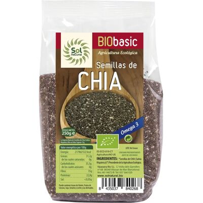 Sol Natural Sementes de Chia Bio 250 g - Sementes de chia Sol Natural Sementes de Chia Bio 250 g - Sementes de chia