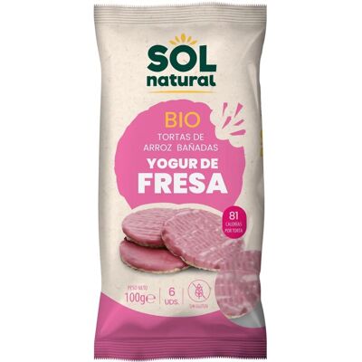 Sol Natural Organic Strawberry Yogurt Rice Cakes - Rice Cakes Sol Natural Organic Strawberry Yogurt Rice Cakes - Rice Cakes