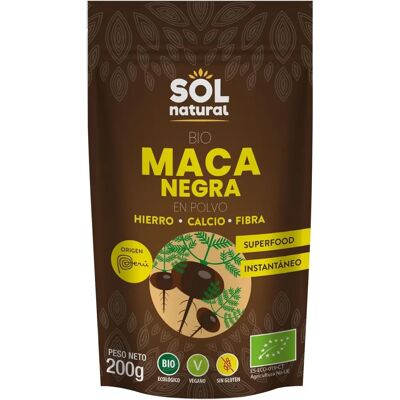 Sol Natural Schwarzer Maca Pulver - Fruchtbarkeits & Energie-Boost Sol Natural Schwarzer Maca Pulver - Fruchtbarkeits & Energie-Boost