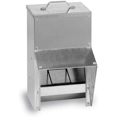 Tolva de Gallinas Galvanizada Gaun - 10L - Resistente a la Intemperie Tolva de Gallinas Galvanizada Gaun - 10L - Resistente a la Intemperie