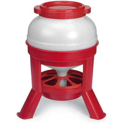 Nourrisseur pour volailles - 20L Trémie rouge - Nourrisseur pour volailles - Publicité Nourrisseur pour volailles - 20L Trémie rouge - Nourrisseur pour volailles - Publicité