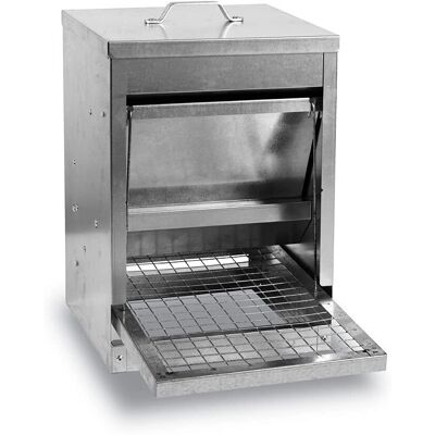 Gaun Geflügel Metall-Futterstation - 5 kg - Robuster galvanisierter Hühnerfutterautomat Gaun Geflügel Metall-Futterstation - 5 kg - Robuster galvanisierter Hühnerfutterautomat
