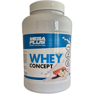 Mega Plus Whey Concept Vainilla y Canela 2kg - Proteína Mega Plus Whey Concept Vainilla y Canela 2kg - Proteína