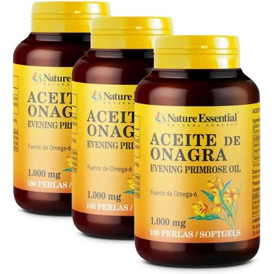 Nature Essential Nachtkerzenöl - 1000mg, 10% GLA, 100 Weichkapseln Nature Essential Nachtkerzenöl - 1000mg, 10% GLA, 100 Weichkapseln