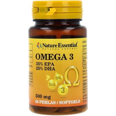 Nature Essential Omega-3 500mg - EPA 35%, DHA 25% - 50 Kapseln Nature Essential Omega-3 500mg - EPA 35%, DHA 25% - 50 Kapseln