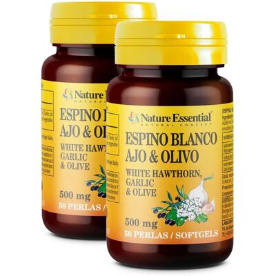 Nature Essential Weißdorn Knoblauch Olive 50 Weichkapseln - Nahrungsergänzung Nature Essential Weißdorn Knoblauch Olive 50 Weichkapseln - Nahrungsergänzung