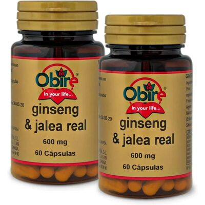 Obire Ginseng y Jalea Real 600 mg - Complemento Alimenticio Obire Ginseng y Jalea Real 600 mg - Complemento Alimenticio