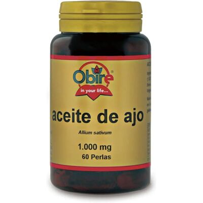 Obire Knoblauchöl 1000 mg - 60 Weichgels - Unterstützt das Immunsystem Obire Knoblauchöl 1000 mg - 60 Weichgels - Unterstützt das Immunsystem
