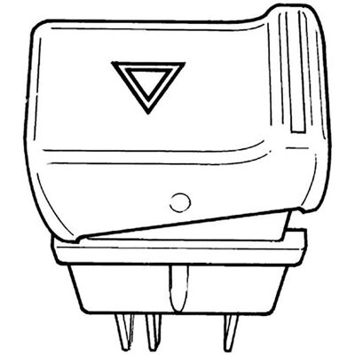 Interrupteur de voyant d'urgence Renault R4 R5 R14 R17 R30 Interrupteur de voyant d'urgence Renault R4 R5 R14 R17 R30