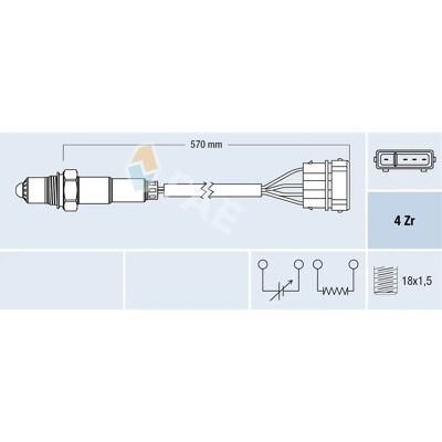 FAE 77239 Oxygensensor - Biltilbehør til Skoda, Volkswagen FAE 77239 Oxygensensor - Biltilbehør til Skoda, Volkswagen