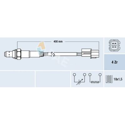 FAE - 77290 - Heated - Volvo S40 I - Oxygen sensor FAE - 77290 - Heated - Volvo S40 I - Oxygen sensor